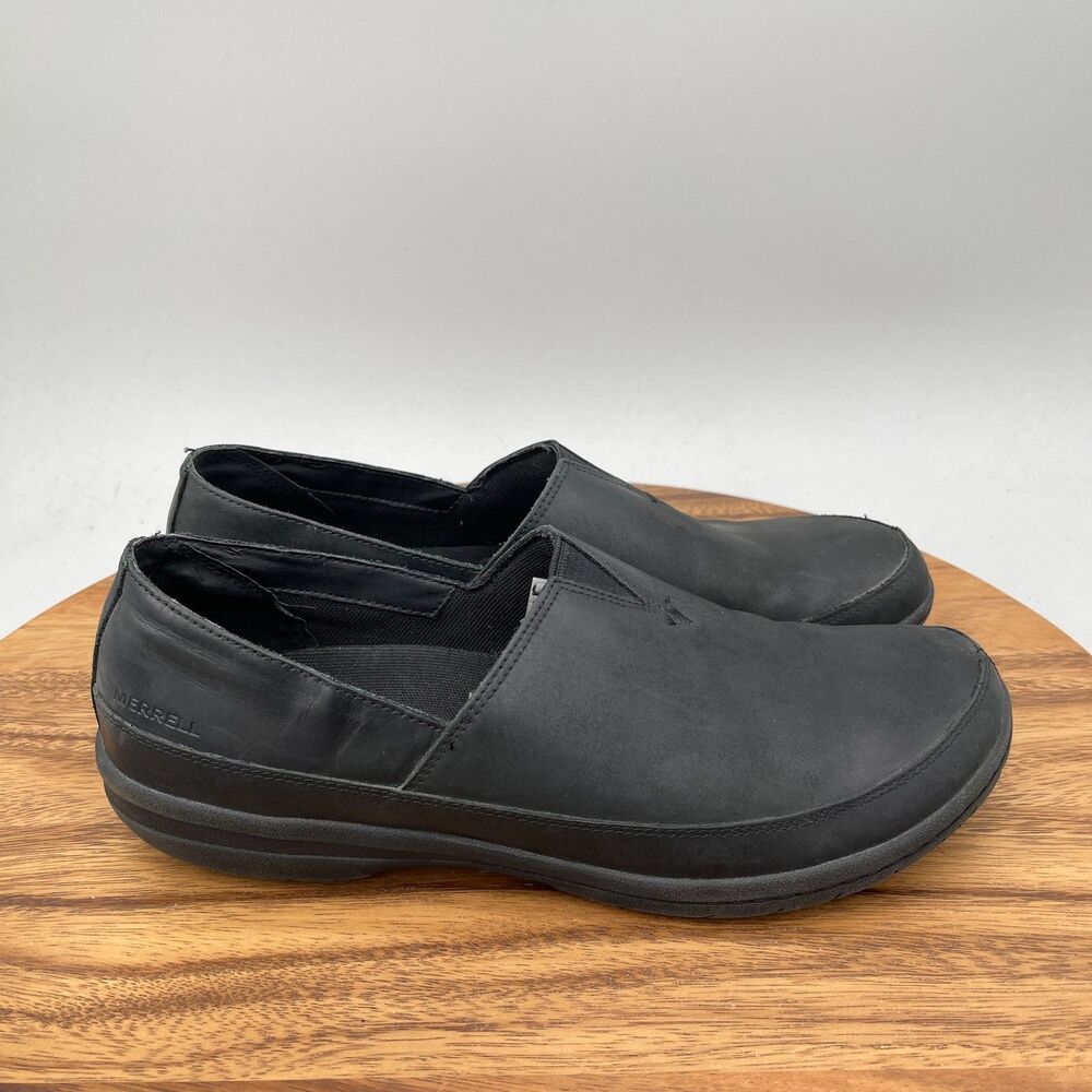Merrell Encore Kassie Moc Shoes Womens Size 11 Black Leather Casual Slip On